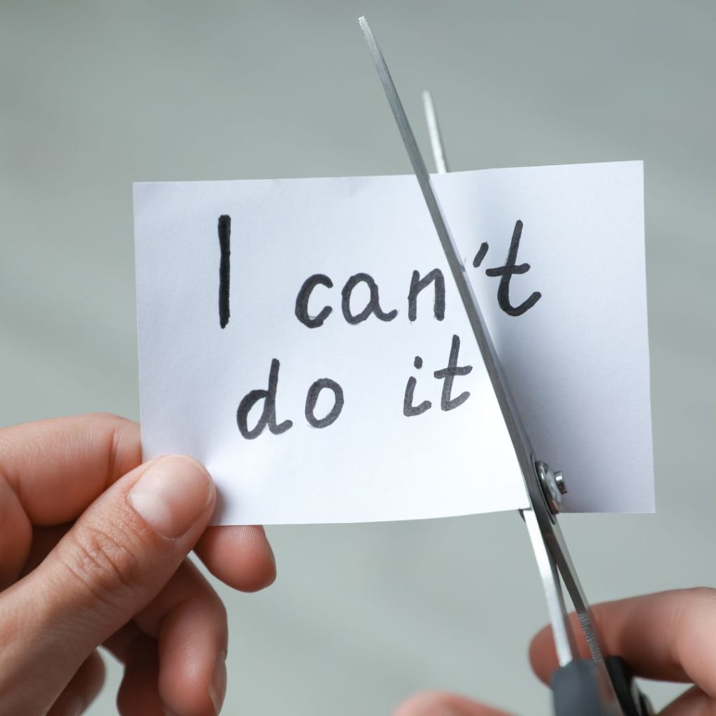I can't do it - cutting paper with scissors