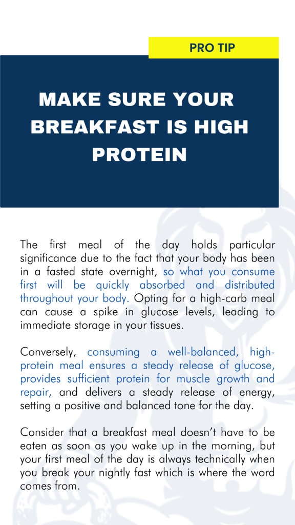 Pro tip protein for breakfast